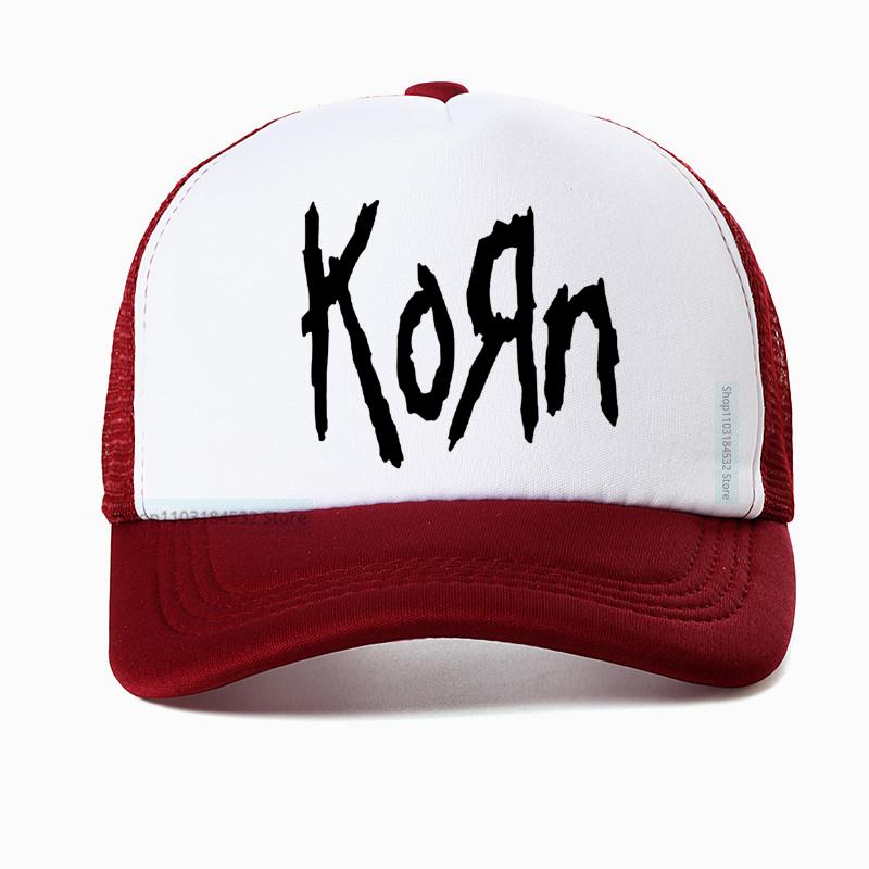 Korn Musik Konzert Rockband Welttournee Baseballkappe Unisex Vintage Metall Gothic Papa Sommer Netz Atmungsaktiv Truckerhut