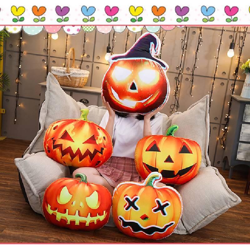 Pumpkin Halloween Zombie Ghost Bat Plush Toy Stuffed Doll Decoration Gift Kids