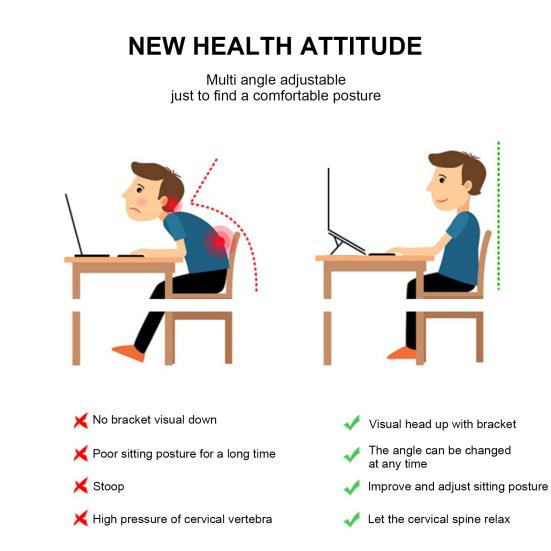 Laptop Stand Strong Good Hardness Foldable Bearing Capacity Desk Steady Laptop Holding Stand