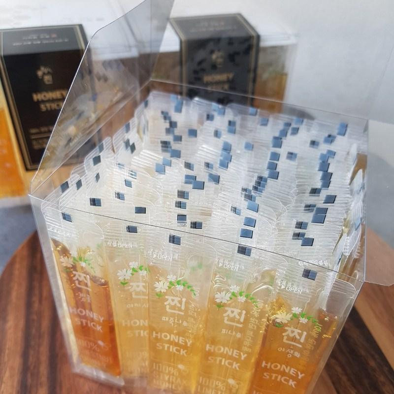 100% Domestic Natural Honey, Steamed Honey Sticks, 100 Packets, 5 Types, 3 Mixed Type, Acacia Wild Flower Blood Tree Bamboo Chestnut Stick