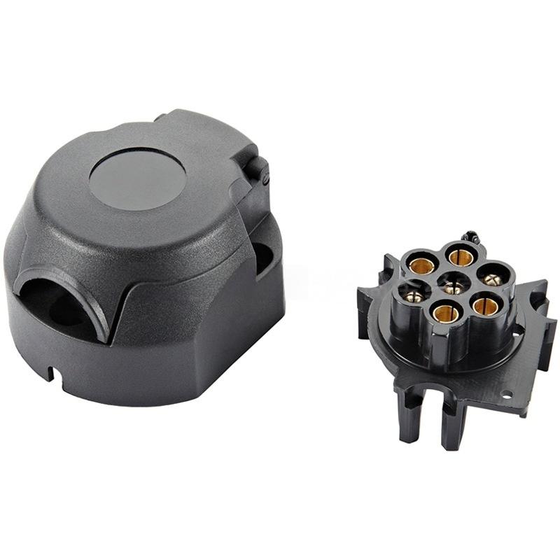 7 Pin 12V Trailer Wiring Socket Waterproof Towbar Towing Converter Electrical Plug for Caravan Truck