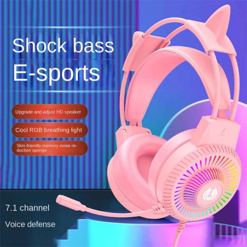 Nuevo Auriculares con iluminación RGB, auriculares para juegos, auriculares para ordenador