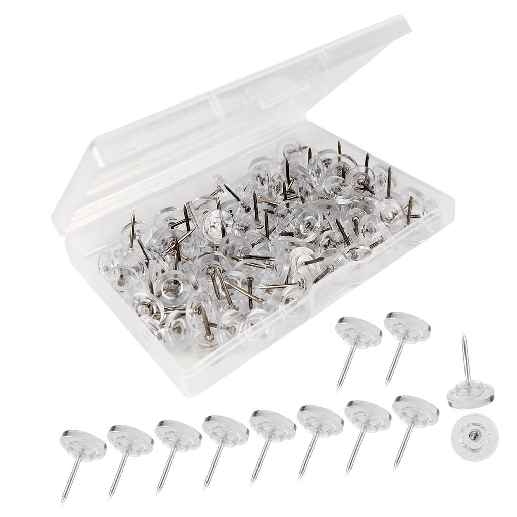 50/100Pcs Big Head Push Pins Map Tacks Thumb Nails Flat Push Pins Thumb Pins for Cork Board Picture Maps Posters Note