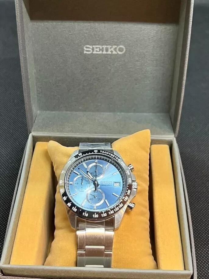 SEIKO SBTR029 Spirit SELECTION Chronograph Stainless Steel Watch Blue 39.8mm