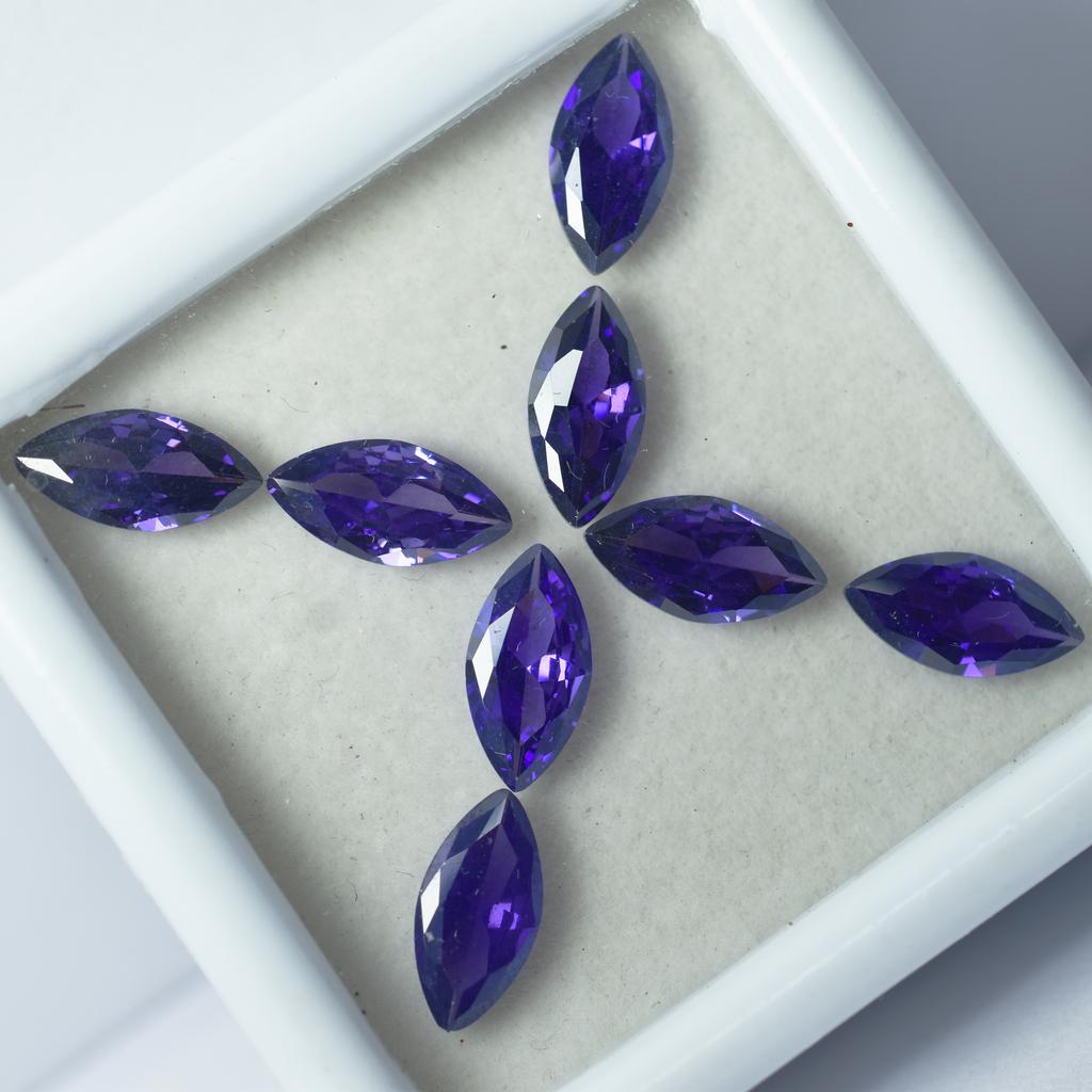 Natural Purple Tanzanite Loose Gemstone Marquise Cut 7x5 mm 21 pcs for Jewelry Making and Crafts