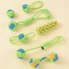 Rope Knot Dog Toy Knot Ball Chew Toy Interactive Tug-of-War Toy Soft Bite-Resistant Fetch Toy for Small To Large Dogs Teeth Cleaning Anxiety Relief
