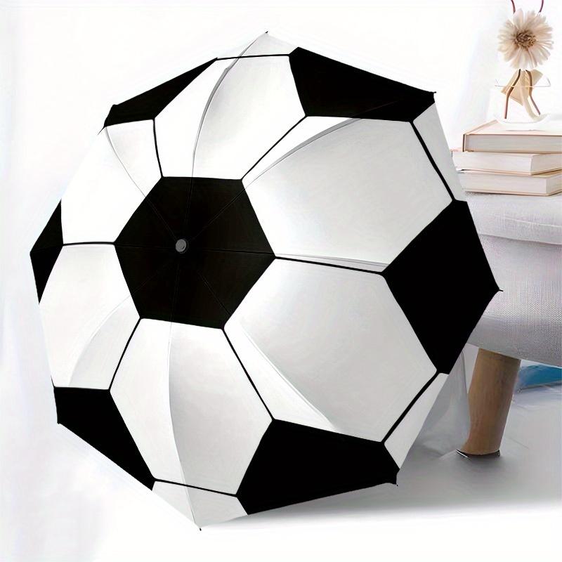1pz Ombrello Pallone da Calcio - Ombrello Pieghevole Portatile con, Stagione Unica, Uso Quotidiano - Ombrello Portatile, Protezione da Esterno, O