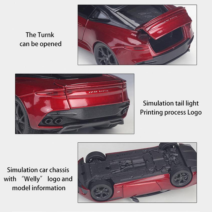 1/24 Scale WELLY Aston Martin DBS Superleggera Alloy Car Model Diecasts Metal Toy Vehicles Model Car Model High Simulation Collection Παιδικά δώρα
