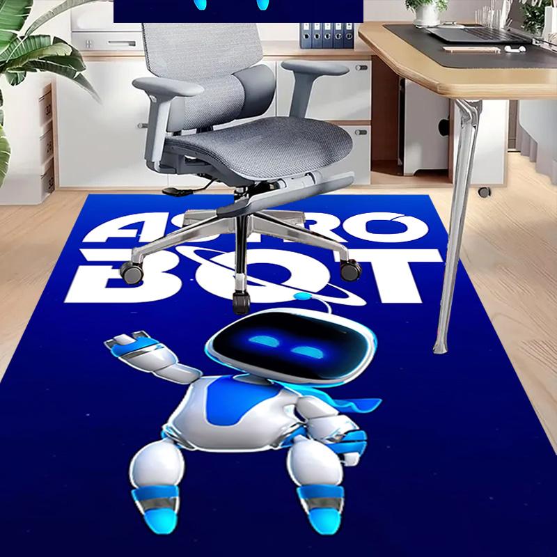 1 Stück Astro Bot Abenteuer Teppich für Spielzimmer Schlafzimmer Wohnzimmer Sofa Heimdekoration, Kinder Spielbereich Teppich Rutschfeste Bodenmatte Y7238