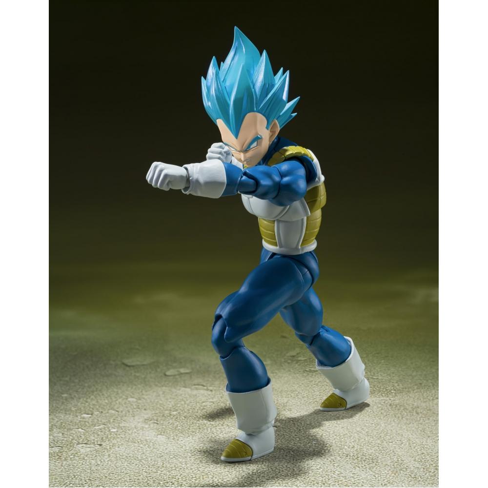 SHFiguarts Dragon Ball Super Super Saiyan God Super Saiyan Vegeta - Mândria Saiyanilor - Aprox.. Figurină mobilă vopsită PVC și ABS de 135 mm