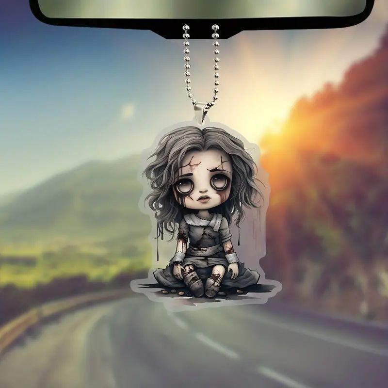 Charming Acrylic Gothic Figure Hanging Ornament For Vintage Halloween Accessories Car