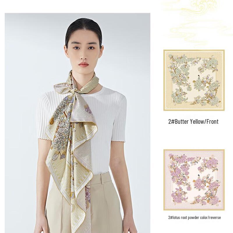 Jing Sijie Hydrangea Flower God Silk Scarf
