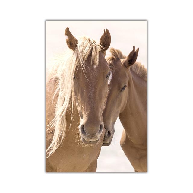 Weizen Kuh Pferd Grünland Landschaft Wand Kunst Poster und Drucke Landschaft Druck Nordic Malerei Dekorative Bild Home Dekoration