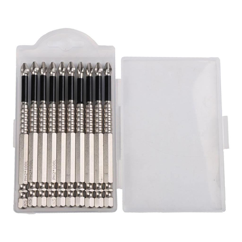Screw Driver Bit Pack of 10 with Magnetism and High Strength Alloy Steel