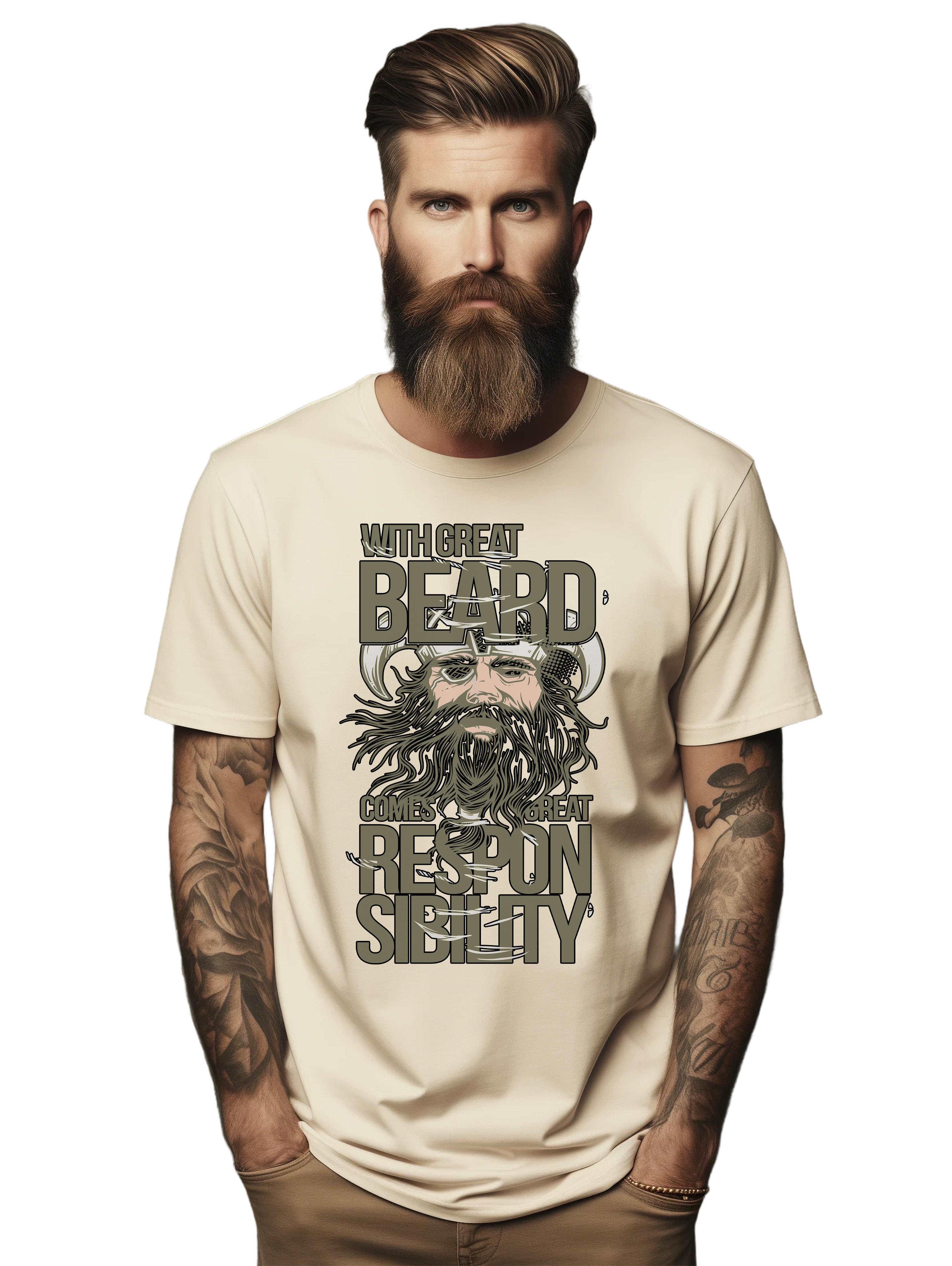 

PrintBar Beard Responsibility Art Style t-shirt - Hilariously and Stylishly Resp 2XL