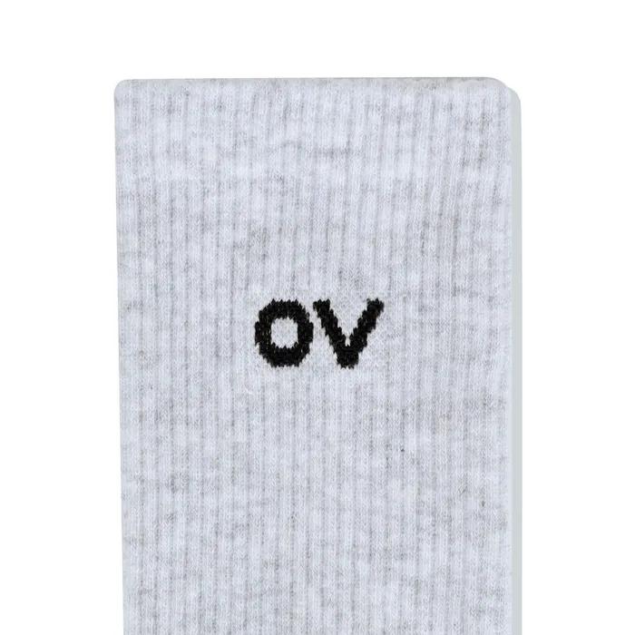 OV LOGO CREW SOCKS (LIGHT HEATHER GRAY)