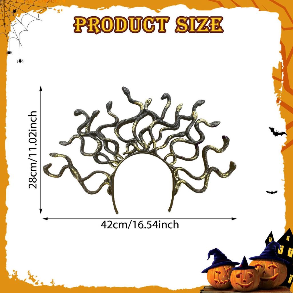 Medusa Headband Snake Costume Accessories for Party Carnival