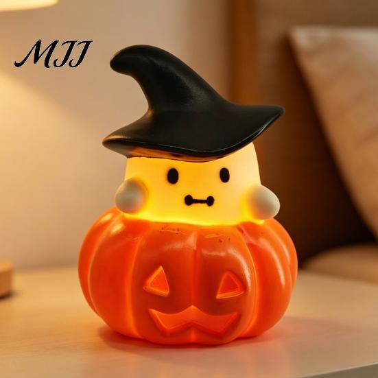 Spooky Night Light 1/3Pcs Halloween Pumpkin Ghost Light, LED Bedside Mini Lamp, Battery Operated Table for Bedroom