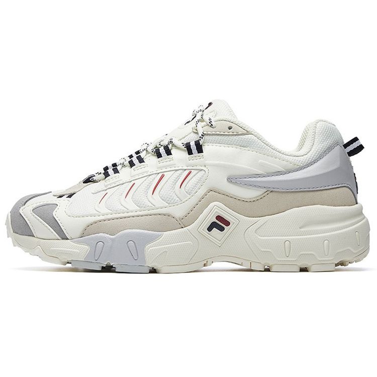 Fila Predator 1 Fabric Synthetic Leather Lace-Up Low-Top Dad Shoes Women sneaker White F12W941124FVL