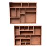 Miniature Trinket Shelf Wood Jewelry Organizer Collectibles Holder Collectible Stone Stand Portable Wooden Mini Jewelry Holder
