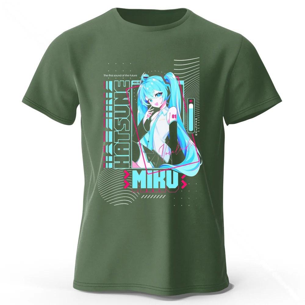 Japanese Virtual Idol Hatsune Miku High Quality Cotton Tshirt for MenWomen Daily Fashion Casual Comfort Large Short Sleeve
