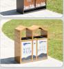 Stainless Steel Outdoor Trash Can with Waste Separation for Parks, Streets, and Scenic Areas