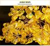 Small Citrine Money Tree Figurine: Lucky Tree Home Decor with Golden Ingots for Wine and TV Cabinets.