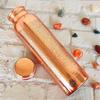 Reine Kupfer-Wasserflasche mit geprägtem Blumenranken-Design, Trinkgeschirr, Aufbewahrungszweck, Volumen-1000 ML, Packung mit 1