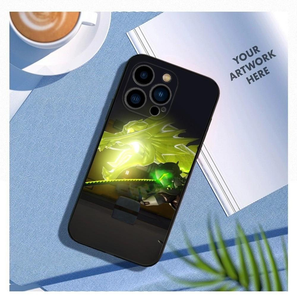 Game O-Overwatch Genji Phone Case For iPhone15,14,13,12 Mini 11 Pro XR,X,XS,MAX 7,8 Plus Silicone Cover Soft Black iPhone8