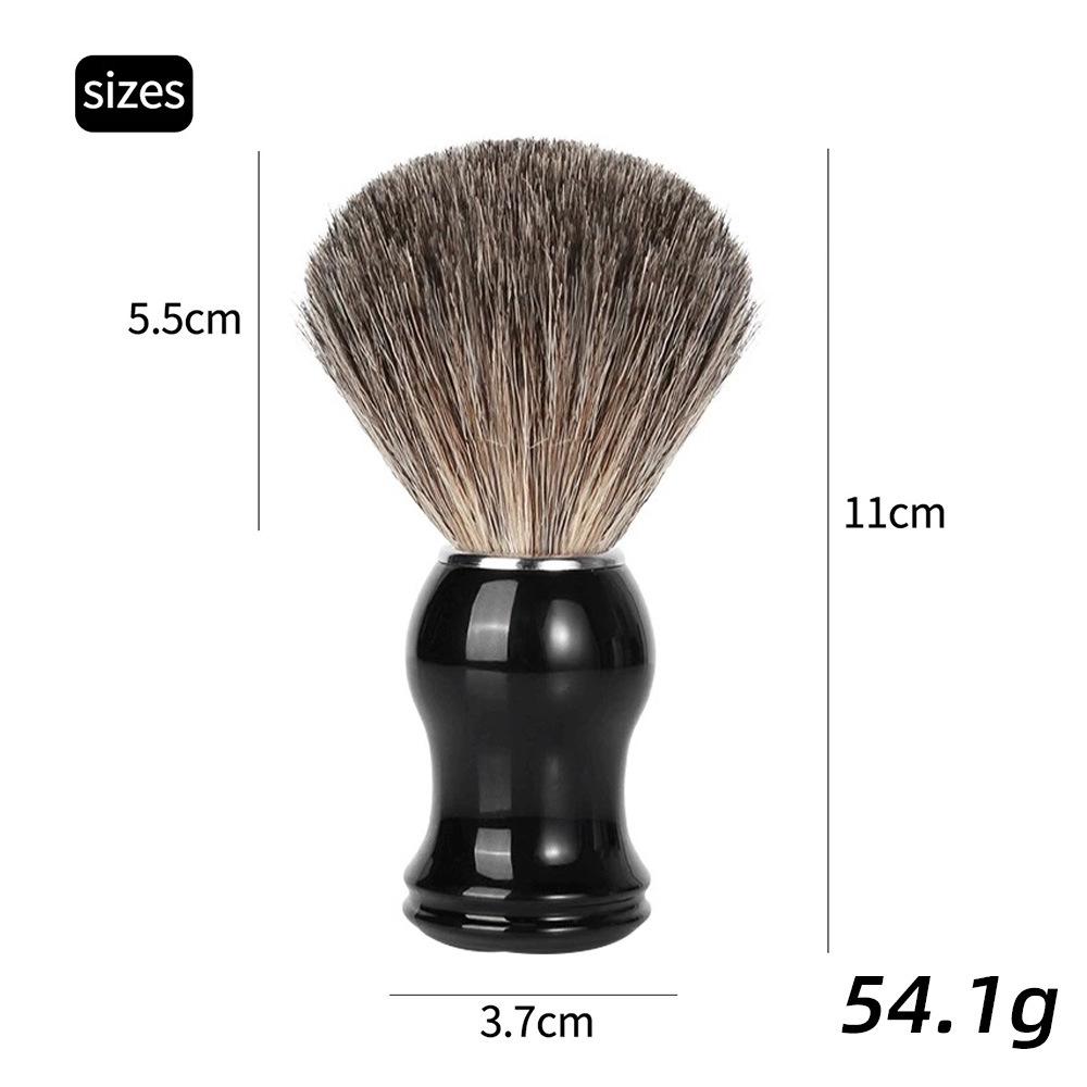 Classic Barber Shaving Brush Set with Soft Bristles & Foaming Bowl
