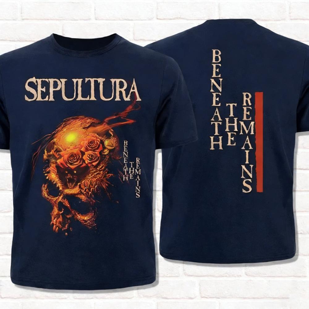 Sepultura TShirt Beneath The Remains 1989 Thrash Death Metal Groove Metal Summer Cotton Mens Women Top Tee Streetwear Casual