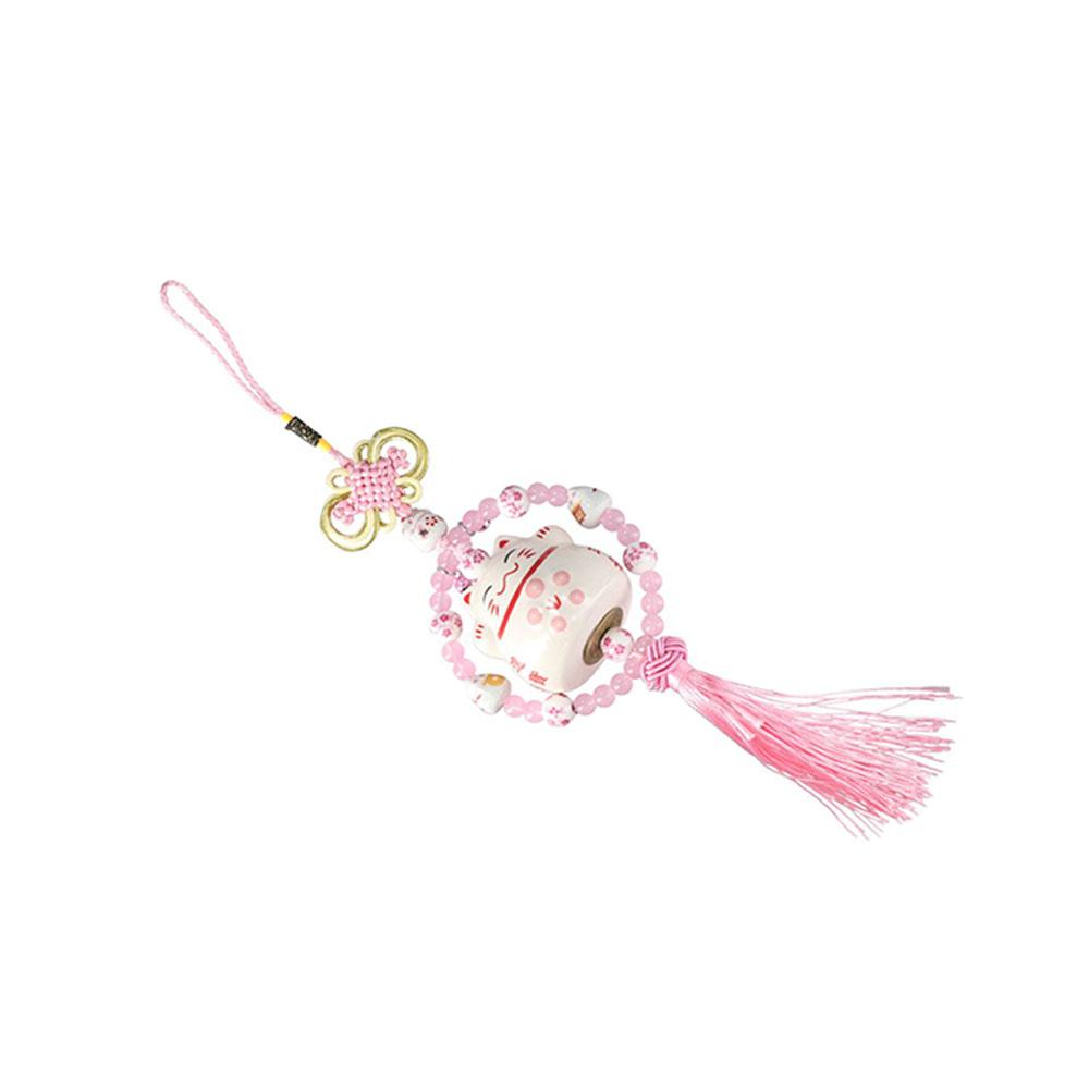Pendant Ceramic Cat Ornament Lucky Cat Car Pendants Lucky Cat Car Interior Cat Hanging Pendant