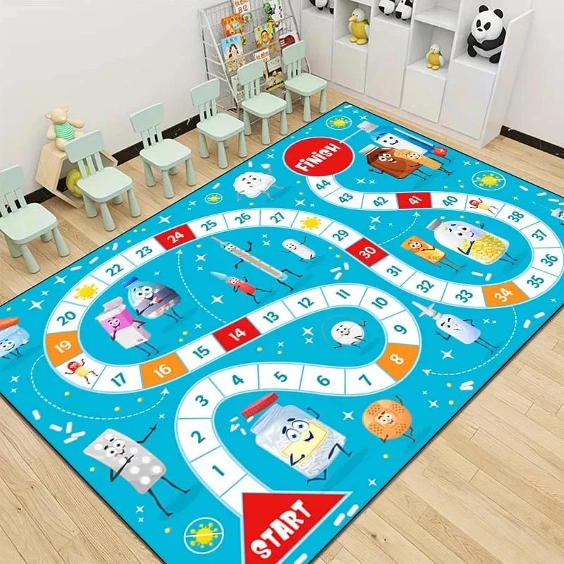 Playful Snakes and Ladders Floor Mat Creative Carpet for Bedroom or Living Room Fun Rug for Dressing Room or Play Area Decor