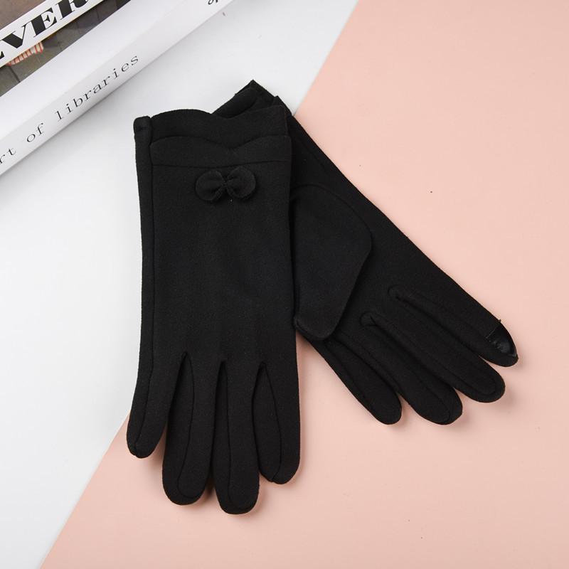 Nowe Damskie Rękawiczki z Futra Królika z Ekranem Dotykowym: Styl koreański Jazda na rowerze i jazda samochodem, Urocze podszycie z polaru na zimną pogodę