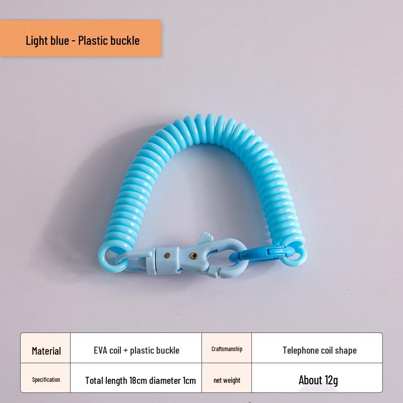 Spring Buckle Keychain Cord – Anti-Lost Outdoor Strap with Bag Holder