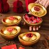 1/3Pcs Ingot Shaped Tinplate Candy Box Storage Biscuits Treats Tea Jar Gift Container With Lid For Wedding Party Decorative Boxe