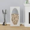 VidaXL Portant de bois chauffage blanc 50x23x100 cm, support à bûches de cheminée, support à bûches, support à bûches, 864182