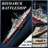 2686 Teile Militärserie Schlachtschiff Bismarck Baustein Set DIY Zusammengebautes Modell Ornament Dekoration & Sammlung Feiertagsgeschenk