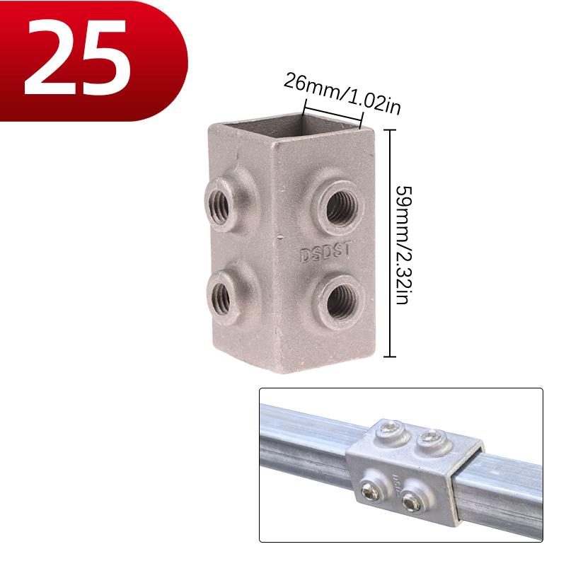 1 buc Piesă de Conectare Tub Pătrat Aliaj Aluminiu Cot Conector Triplu Tub Pătrat Îmbinare Fixă Raft Raft de Depozitare