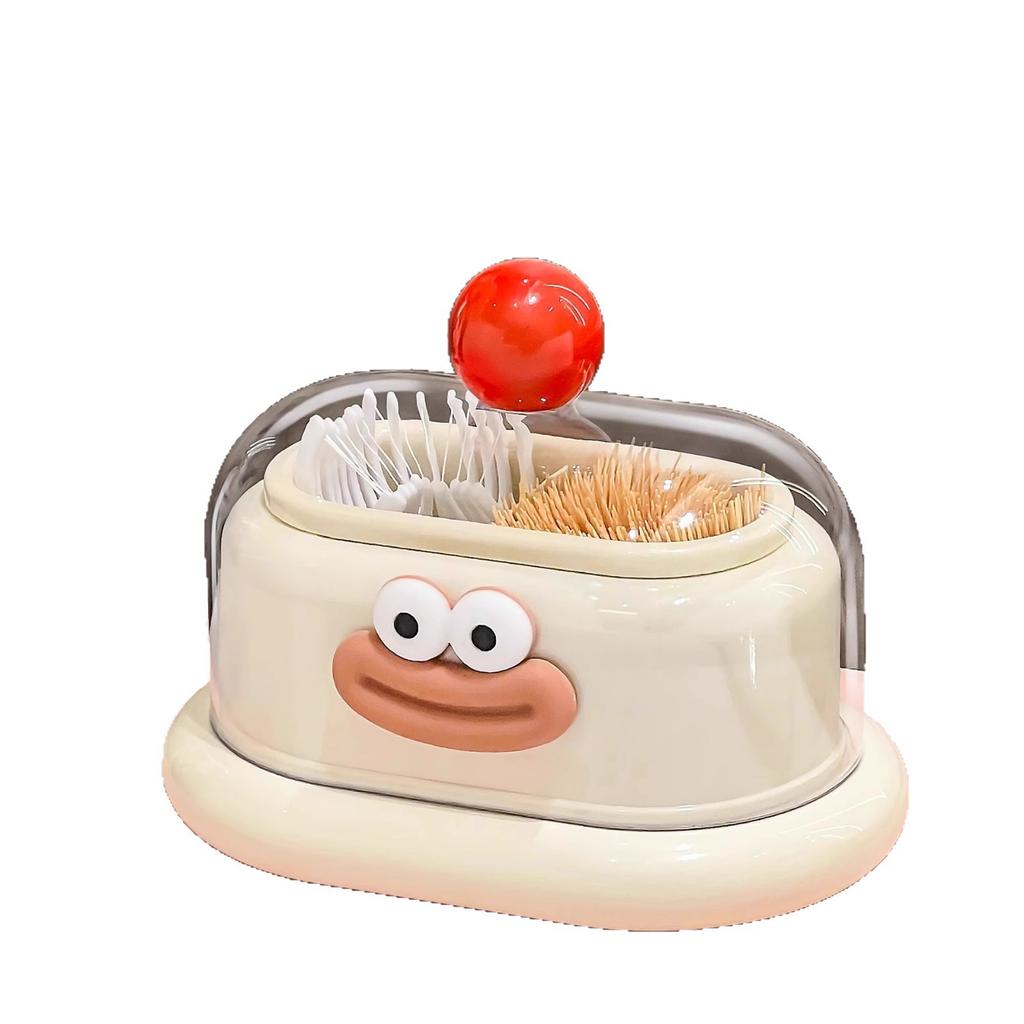 1PCS Creative Dopamine Toothpick Plastic Multi-purpose Cotton Tableware Floss Living Room Flat Home Desktop Storage Box