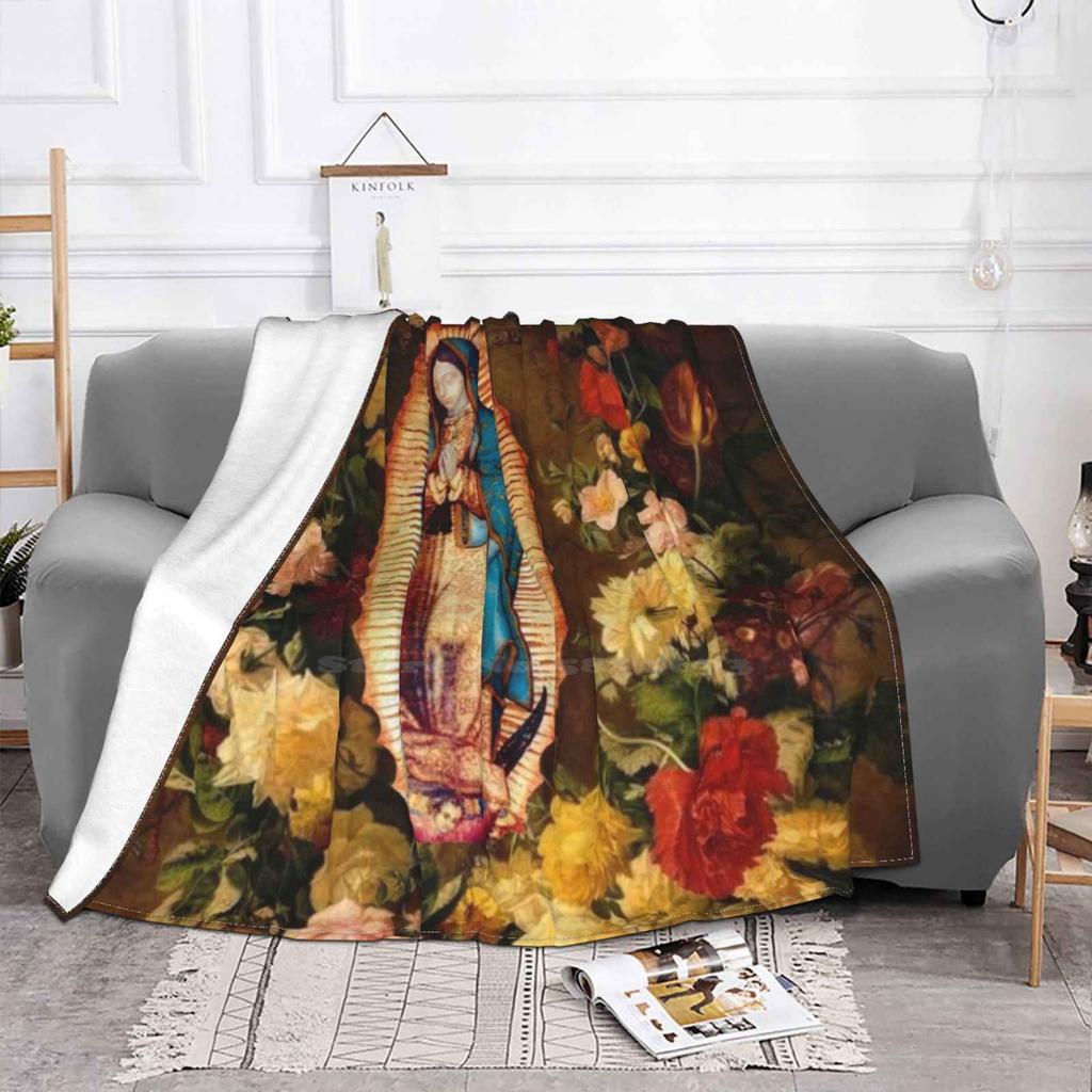 Our Lady Of Guadalupe Virgin Mary Trend Style Funny Fashion Soft Blanket God Religious Catholicism Faith Prayer Bible Virgen De