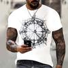 3D Digital Printing T-Shirt Teen Men's Short Sleeve Top Versatile Breathable