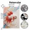 DIY Pearl Art Betta Fish Painting Kit 5D Crystal Rhinestone Embroidery for Bedroom Living Room Wall Decoration Handmade Craft
