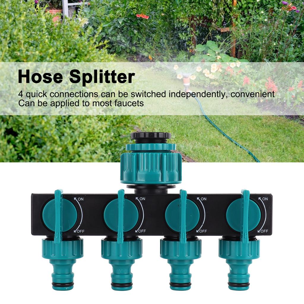 4 Way Hose Splitter Water Tap Hose Connectors Distributor For Garden Agricultural Irrigation Tool