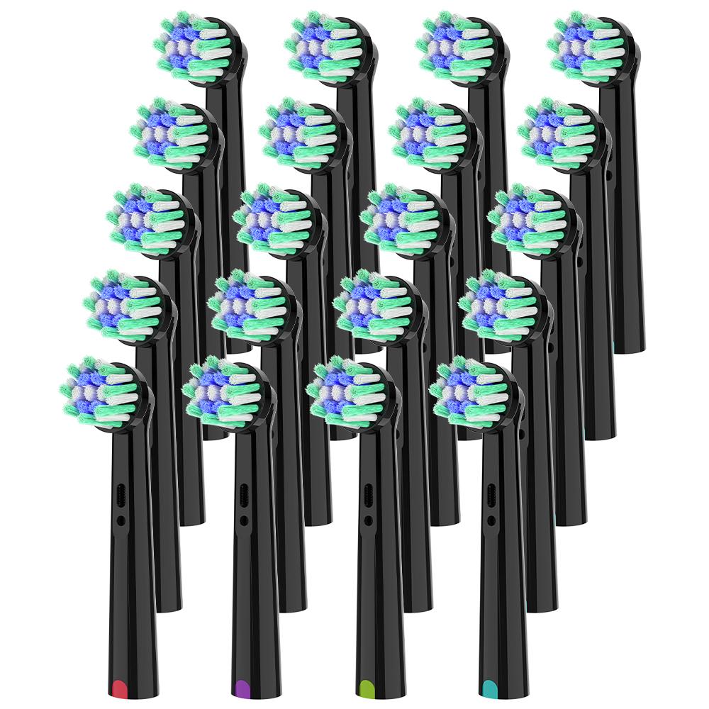Cross Action Electric Toothbrush Replacement Heads Compatible with Oral B Pro, X-Shape and Angled Bristles Brush Head for OralB
