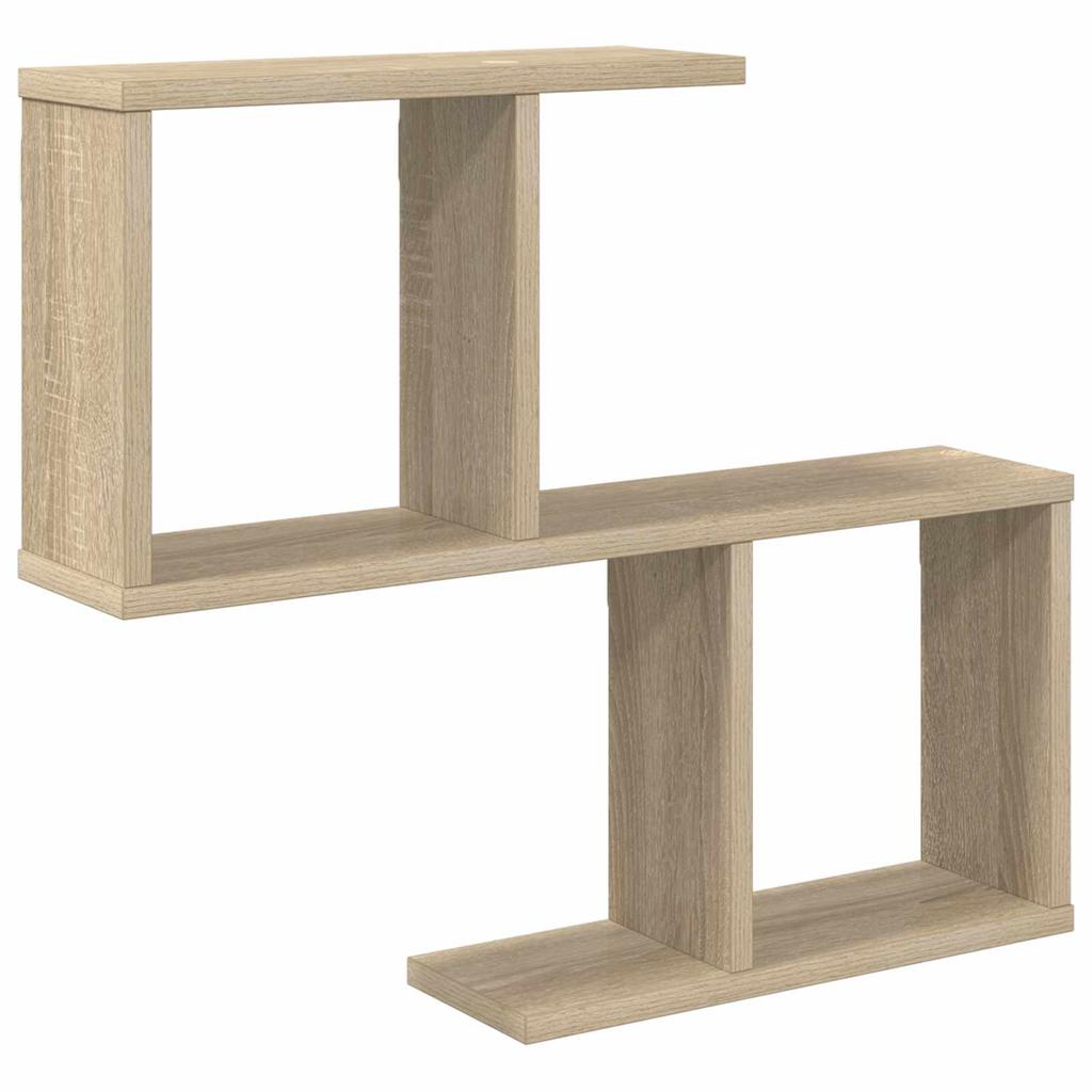 Wall Shelf Sonoma Oak 60 x 12 x 50.5 cm Engineered Wood