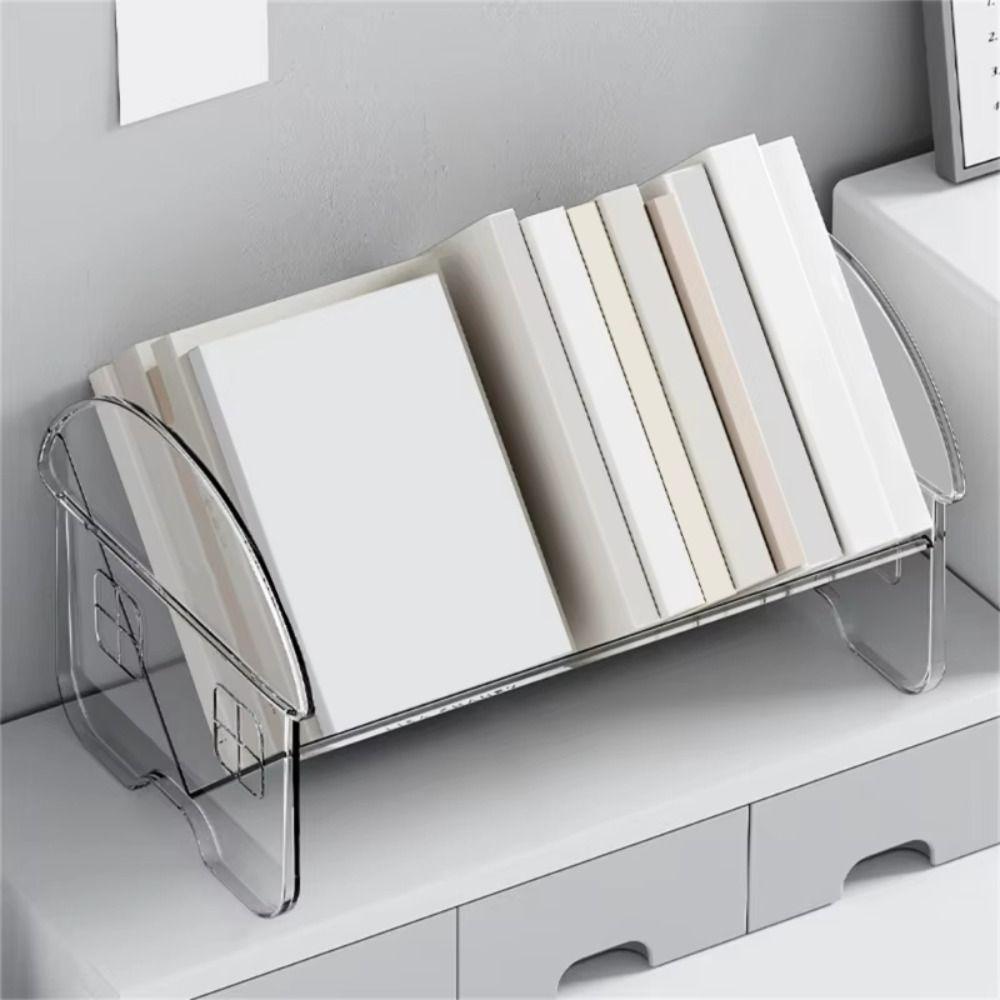 Stable Desktop Book Rack Space Saving Stationery Shelf Durable Folder Storage Rack  Student