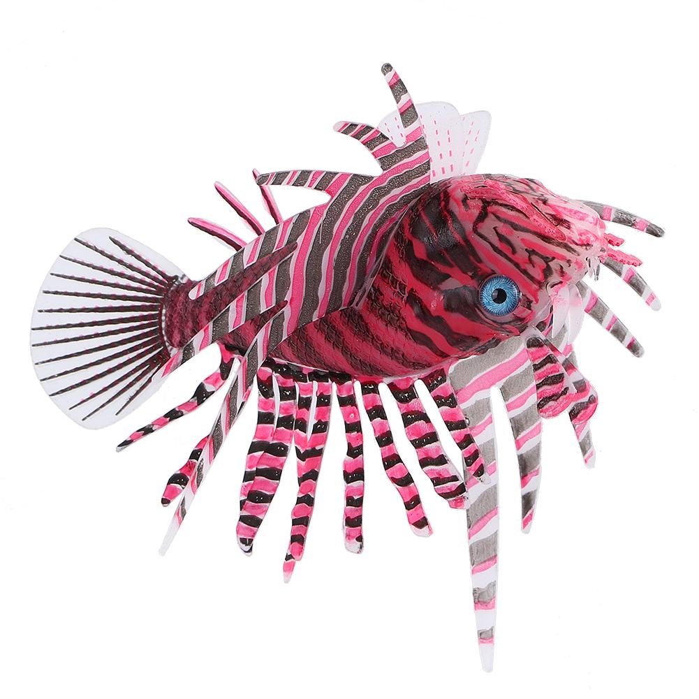 Aquarium Artificial Simulated Silicone Lionfish Luminous Ornament Fish   Decoration
