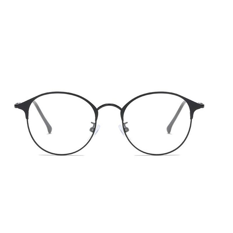 Herren Runde Anti Blaulicht Kurzsichtigkeitsbrille Damen Metall Myopie Photochromatische Korrektionsbrille 0 -0.5 -0.75 -1.0 Bis -6.0
