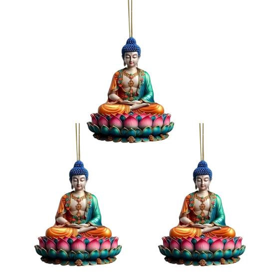 Yousheng 2D Acrylic Jesus Christ Ornament Car Rearview Mirror Hanging Decor Auto Interior Religious Gift for Christian Retro Faith Accessories